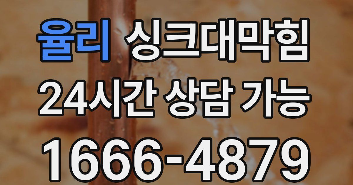 율리 싱크대 뚫기