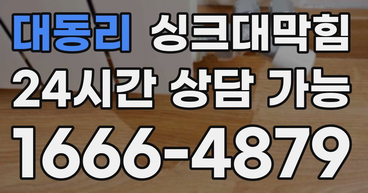 대동리 싱크대 뚫기