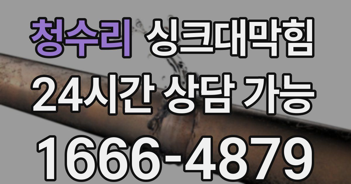 청수리 싱크대 뚫기