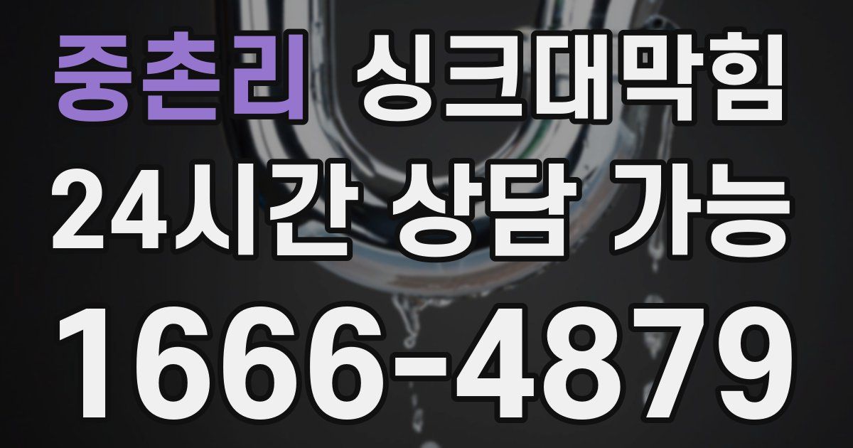 중촌리 싱크대 뚫기