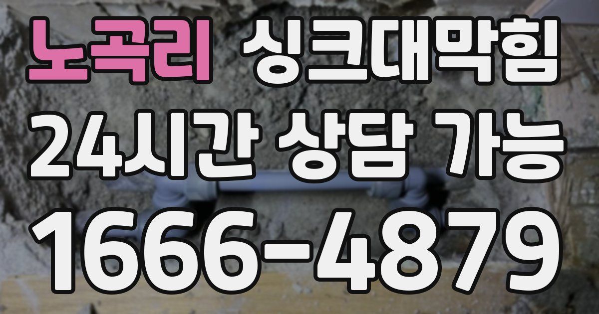 노곡리 싱크대 뚫기