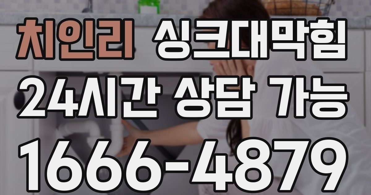 치인리 싱크대 뚫기