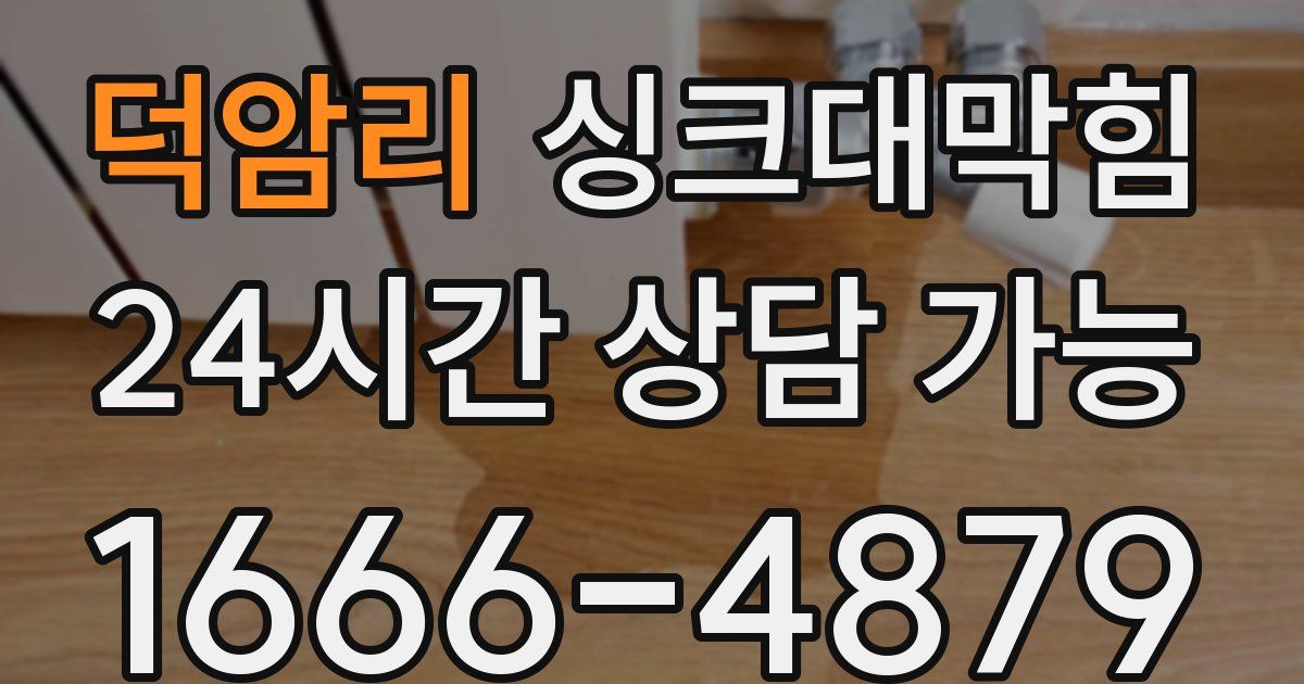 덕암리 싱크대 뚫기