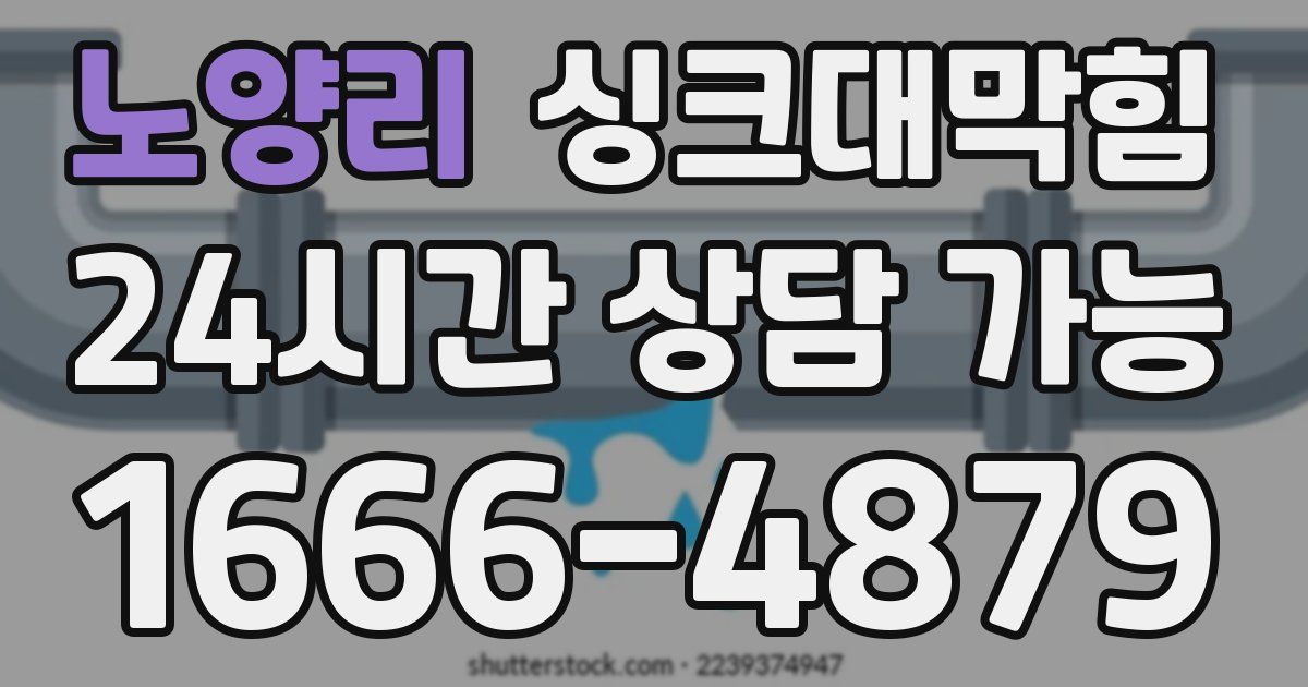 노양리 싱크대 뚫기