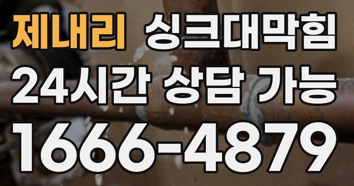 제내리 싱크대 뚫기