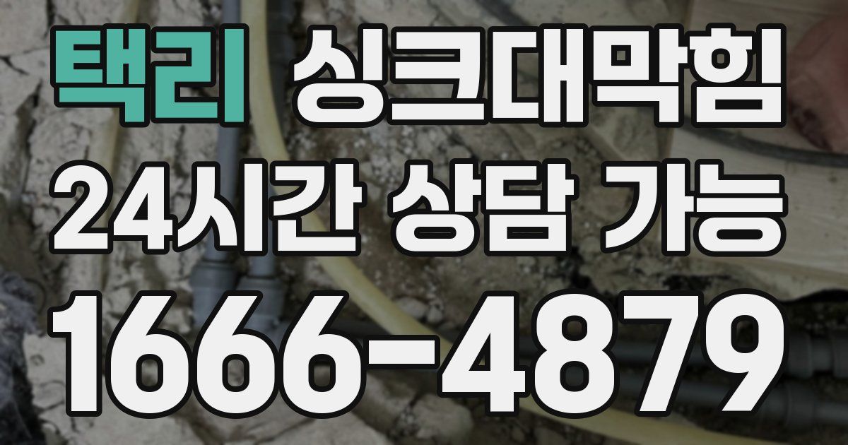 택리 싱크대 뚫기