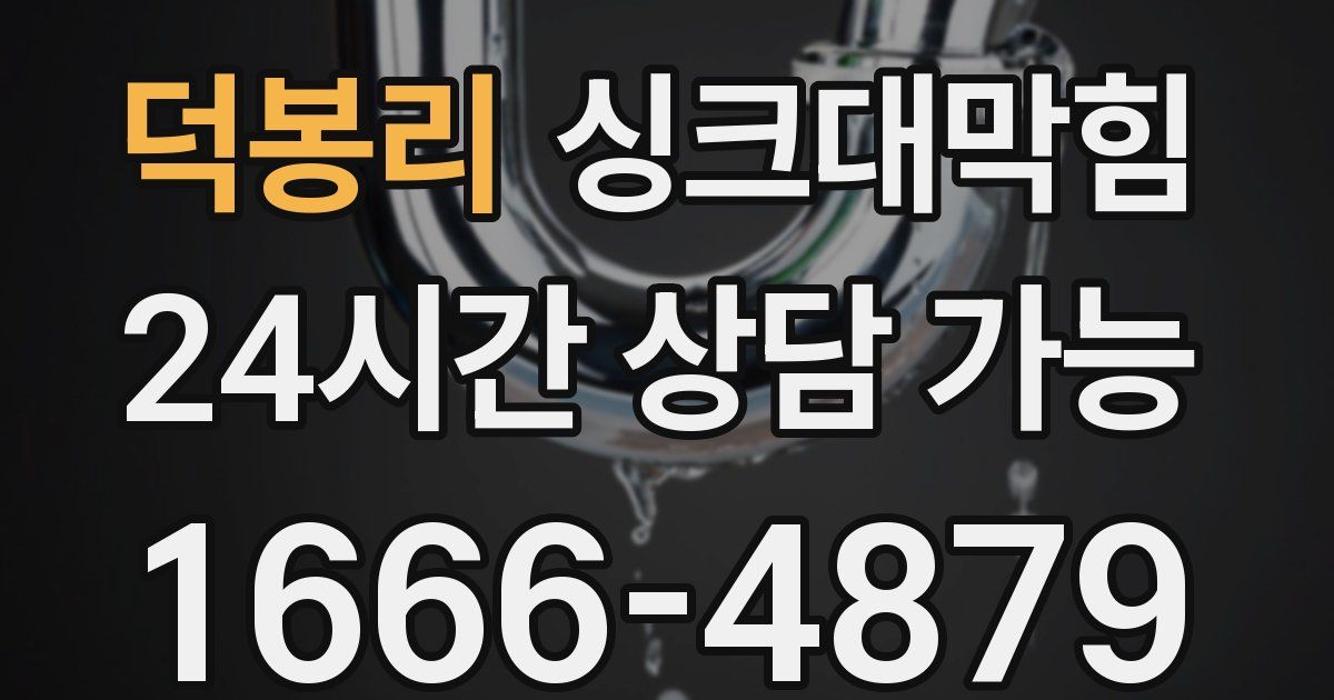덕봉리 싱크대 뚫기