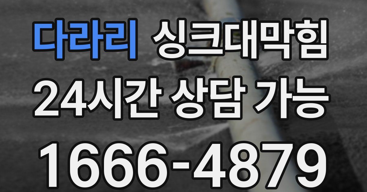 다라리 싱크대 뚫기