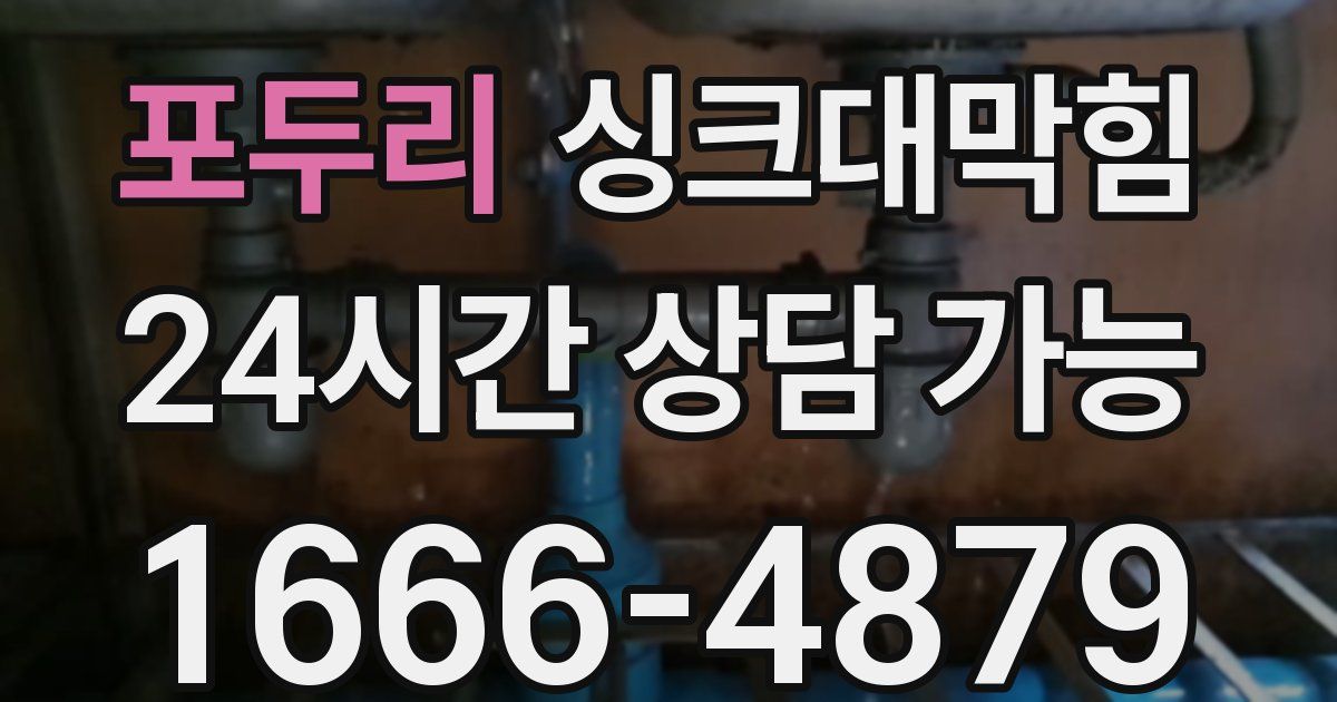 포두리 싱크대 뚫기