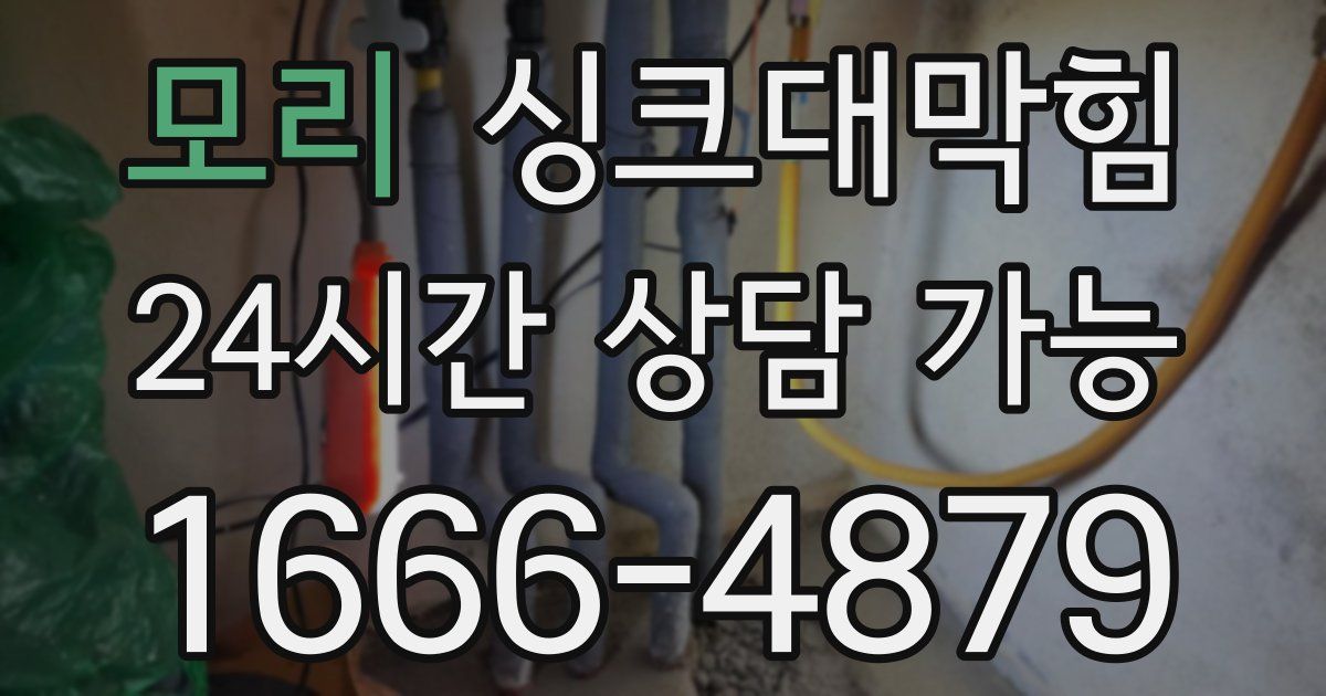 모리 싱크대 뚫기