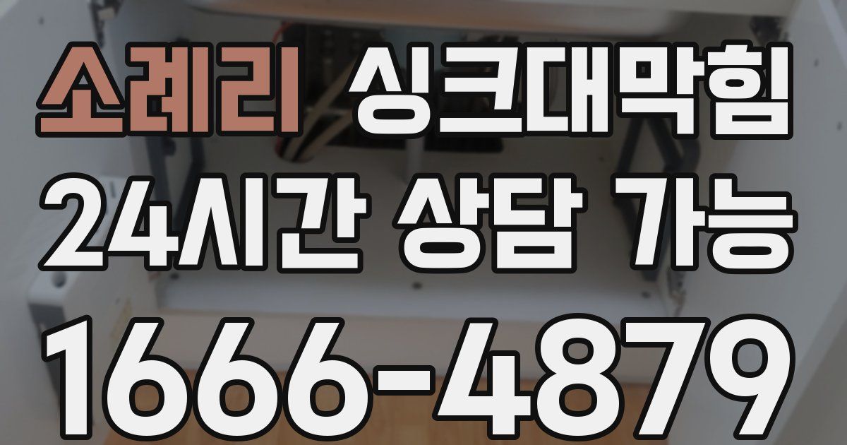 소례리 싱크대 뚫기