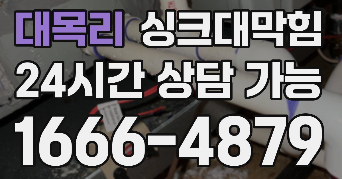 대목리 싱크대 뚫기