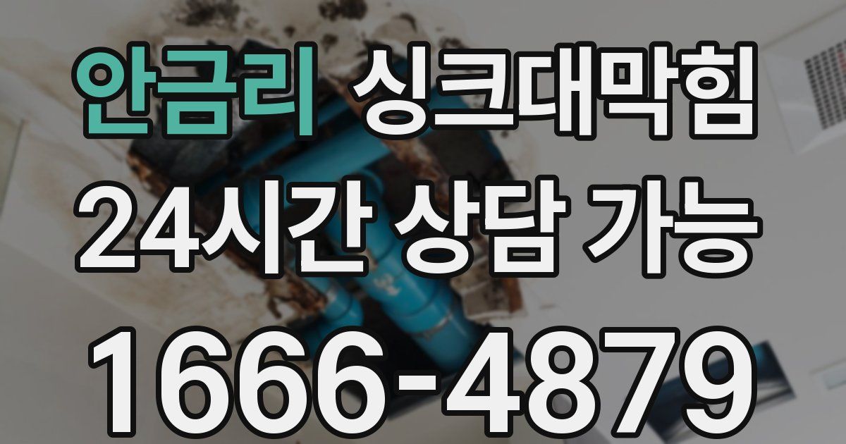 안금리 싱크대 뚫기