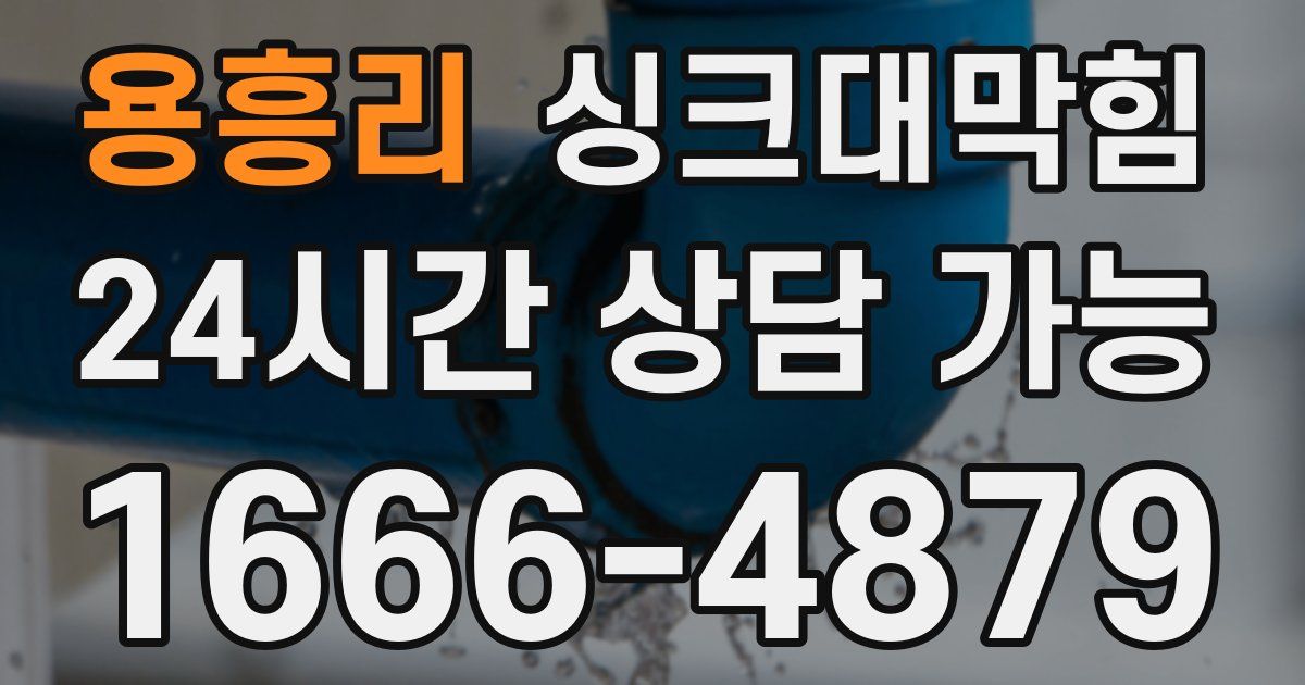 용흥리 싱크대 뚫기