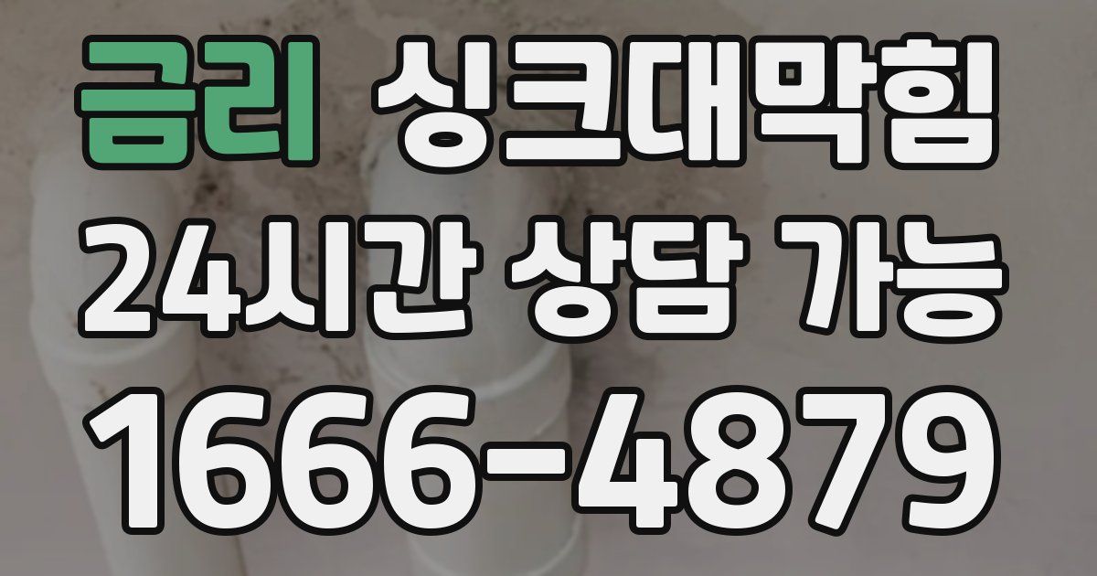 금리 싱크대 뚫기