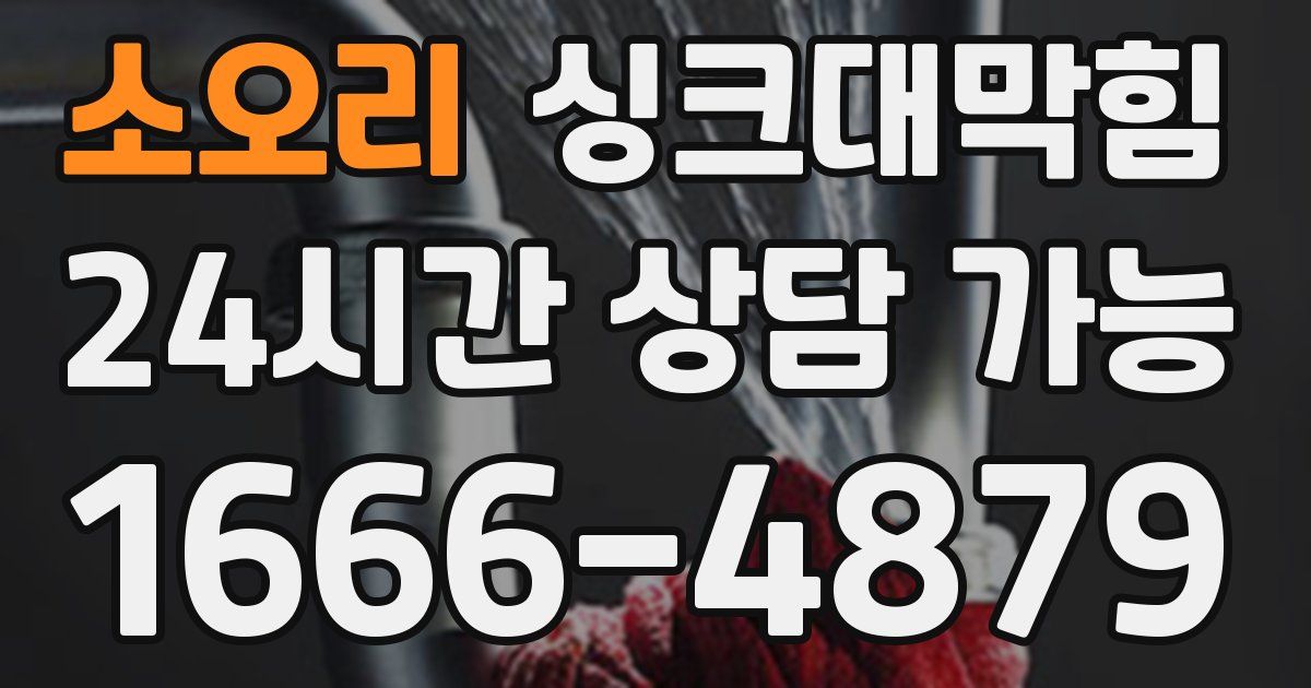 소오리 싱크대 뚫기