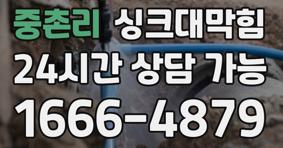 중촌리 싱크대 뚫기