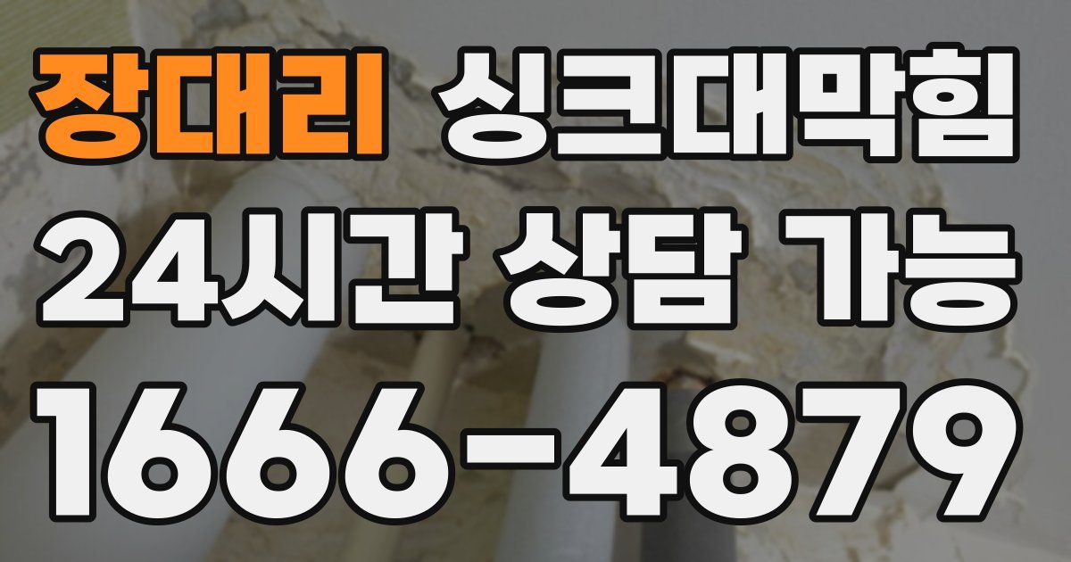 장대리 싱크대 뚫기