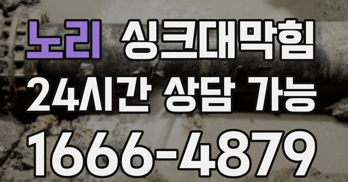 노리 싱크대 뚫기