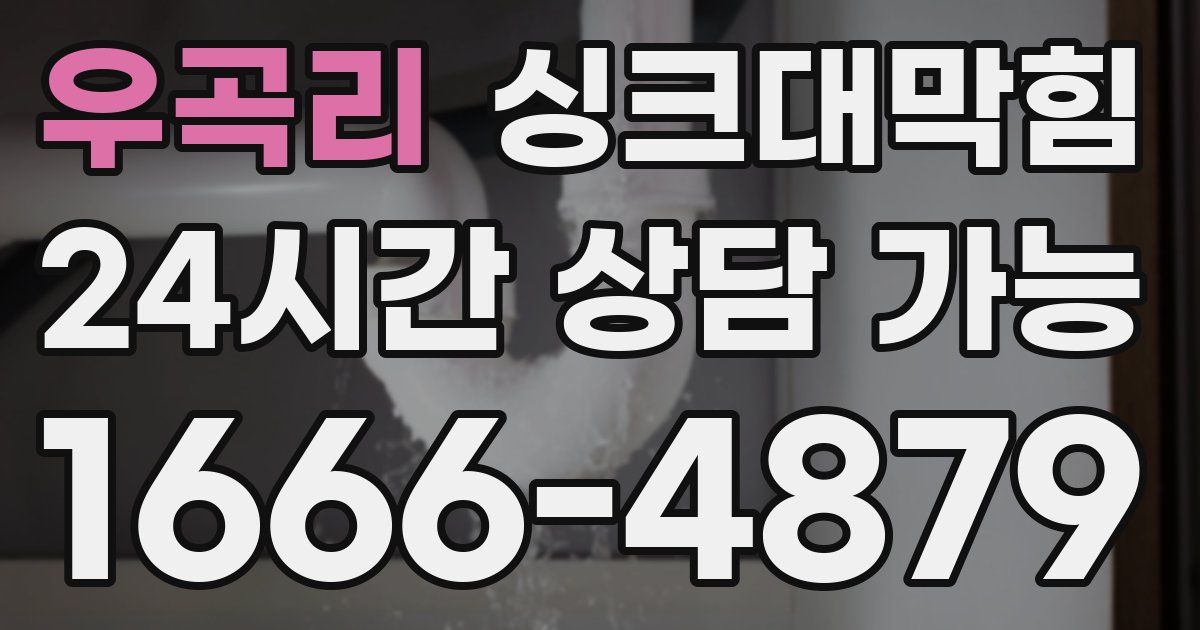 우곡리 싱크대 뚫기