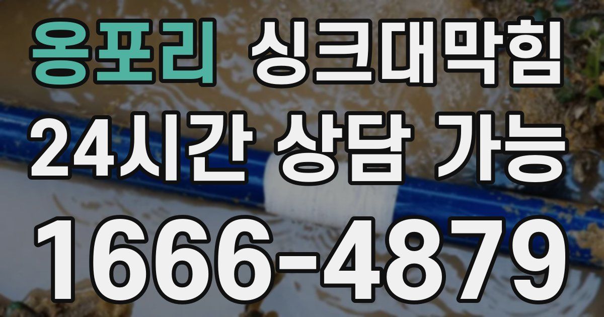 옹포리 싱크대 뚫기
