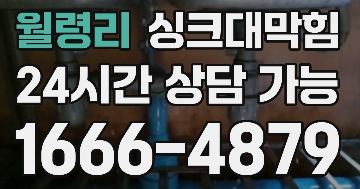 월령리 싱크대 뚫기