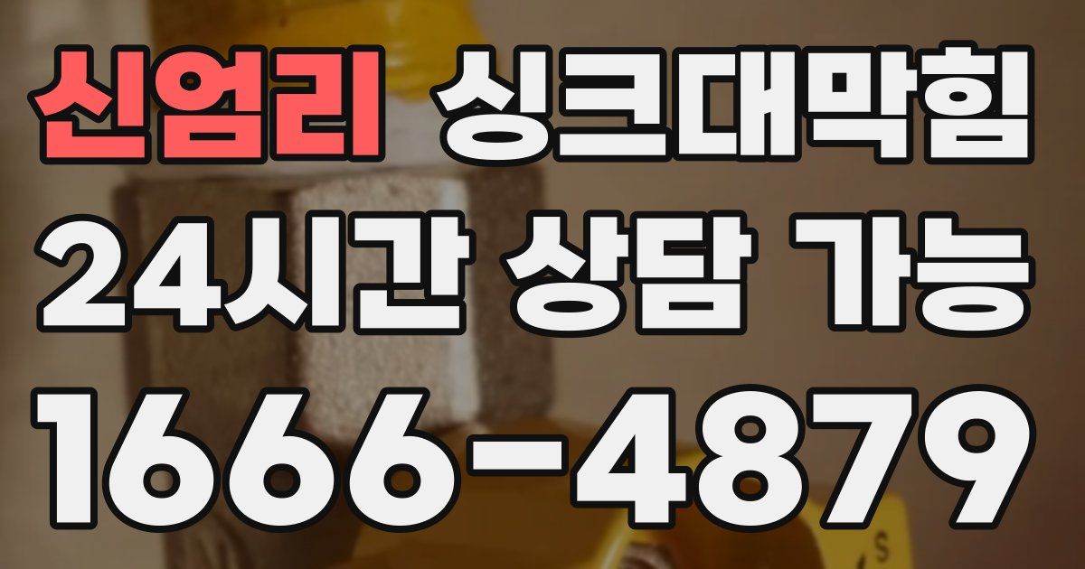 신엄리 싱크대 뚫기
