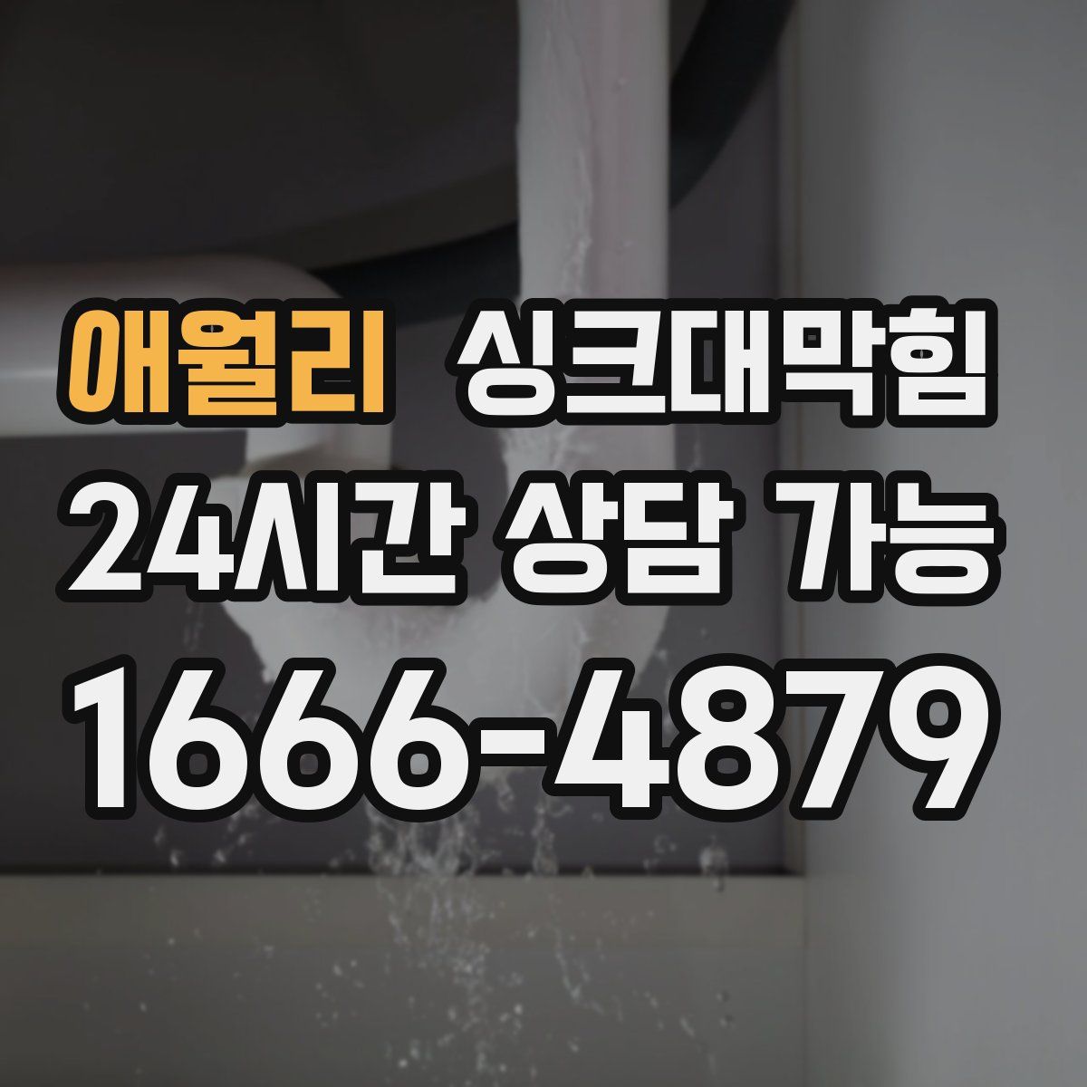 애월리 싱크대막힘