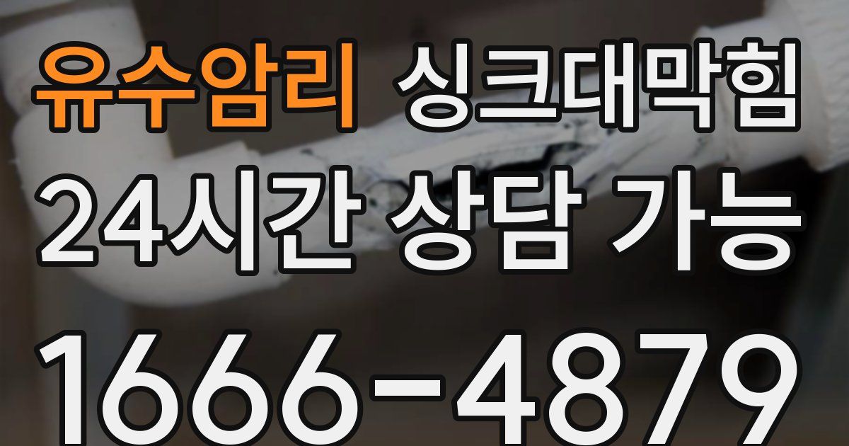 유수암리 싱크대 뚫기
