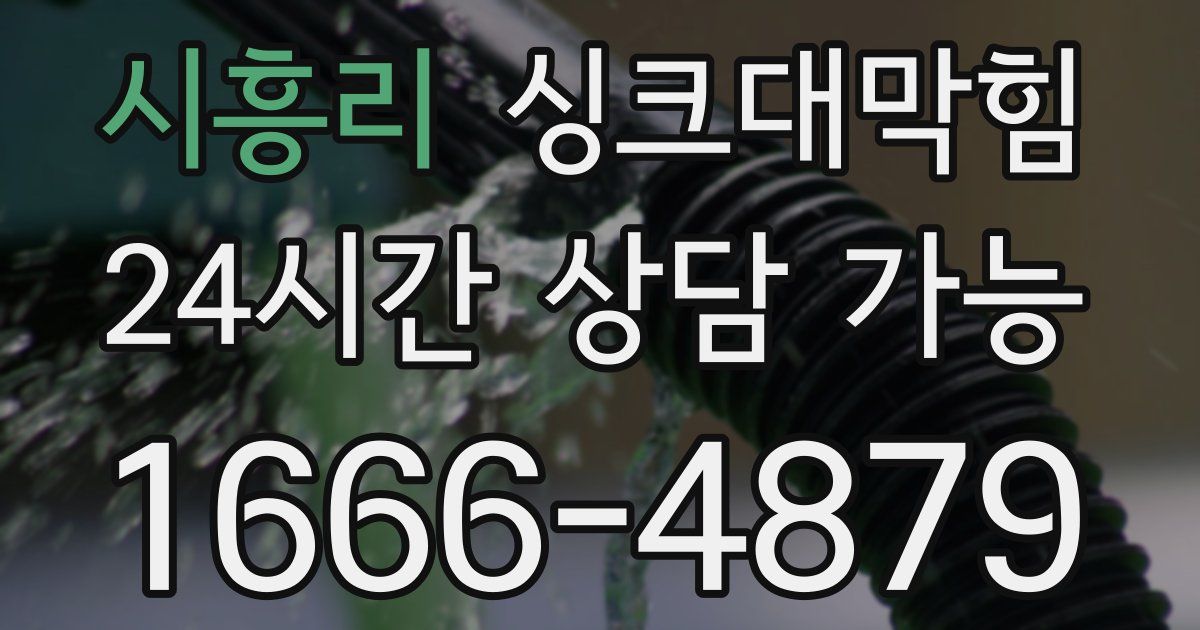 시흥리 싱크대 뚫기