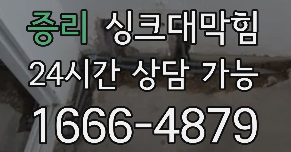 증리 싱크대 뚫기