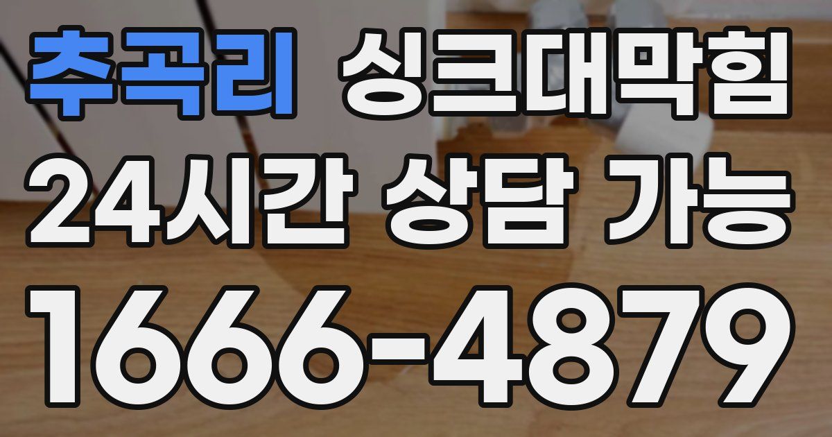 추곡리 싱크대 뚫기