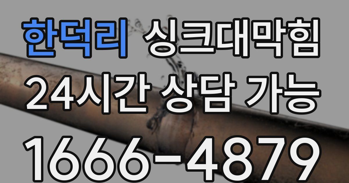 한덕리 싱크대 뚫기