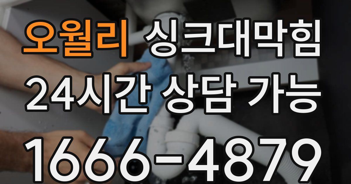 오월리 싱크대 뚫기