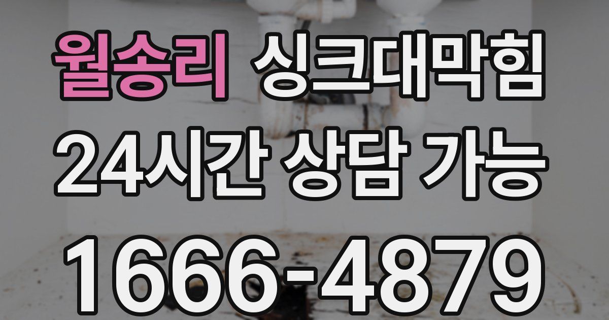 월송리 싱크대 뚫기