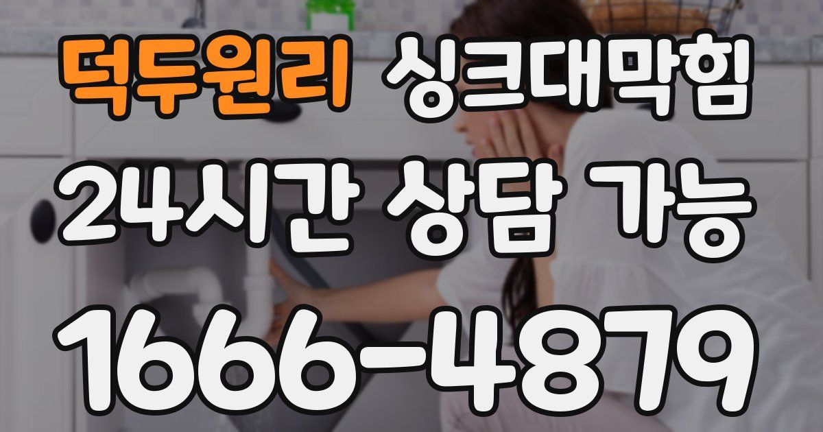 덕두원리 싱크대 뚫기