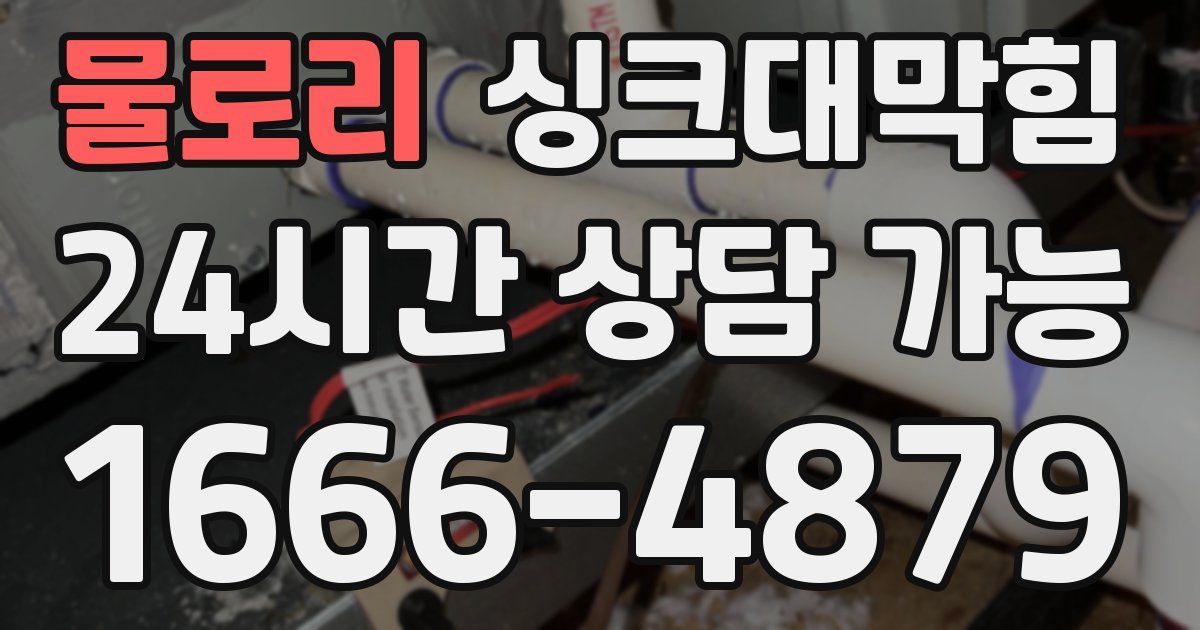 물로리 싱크대 뚫기