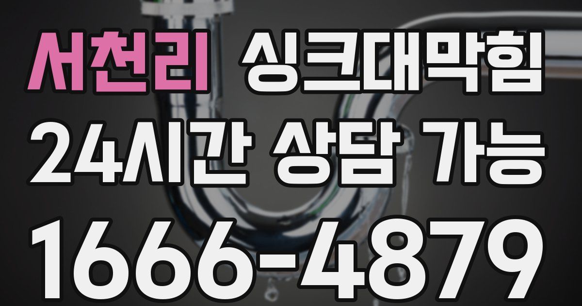 서천리 싱크대 뚫기