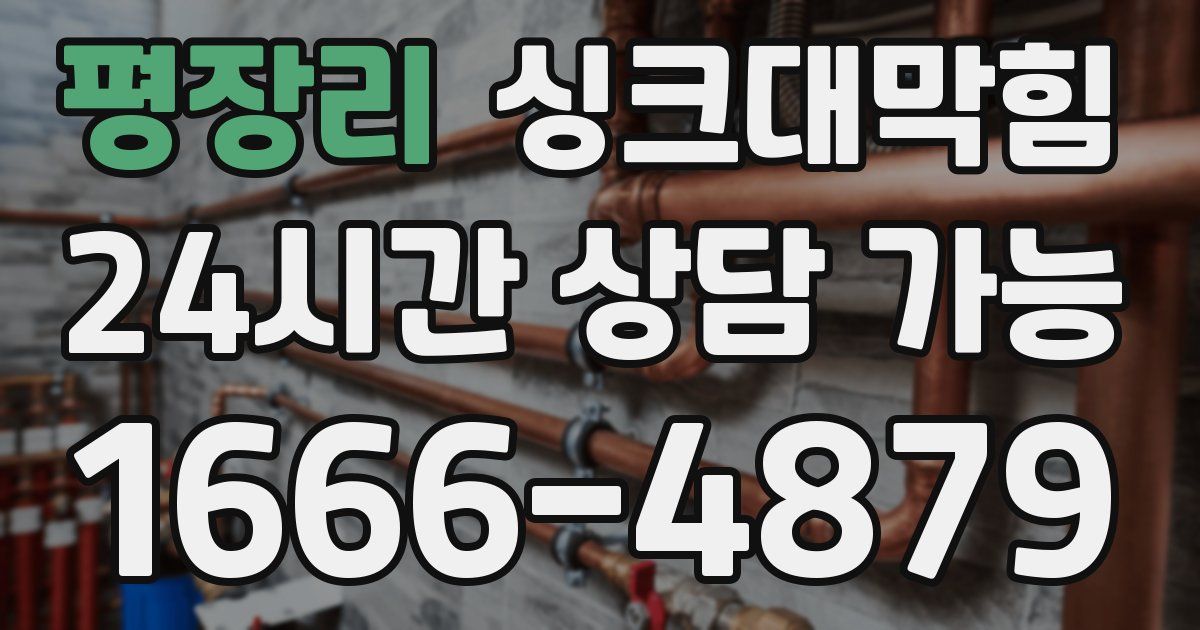 평장리 싱크대 뚫기