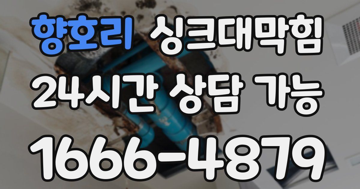향호리 싱크대 뚫기