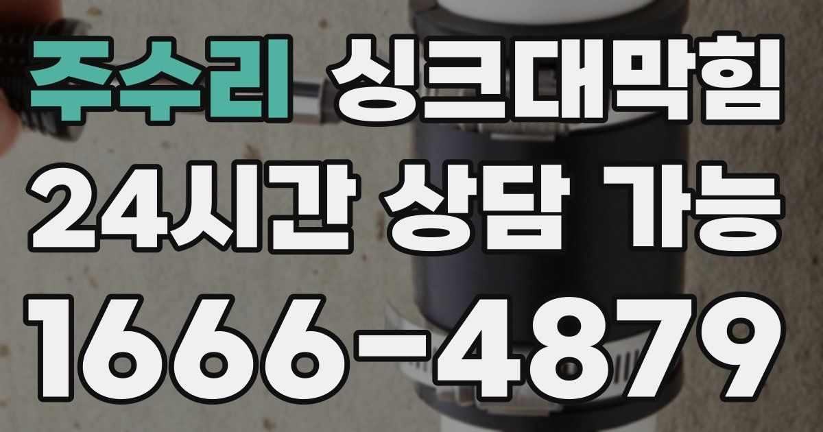 주수리 싱크대 뚫기