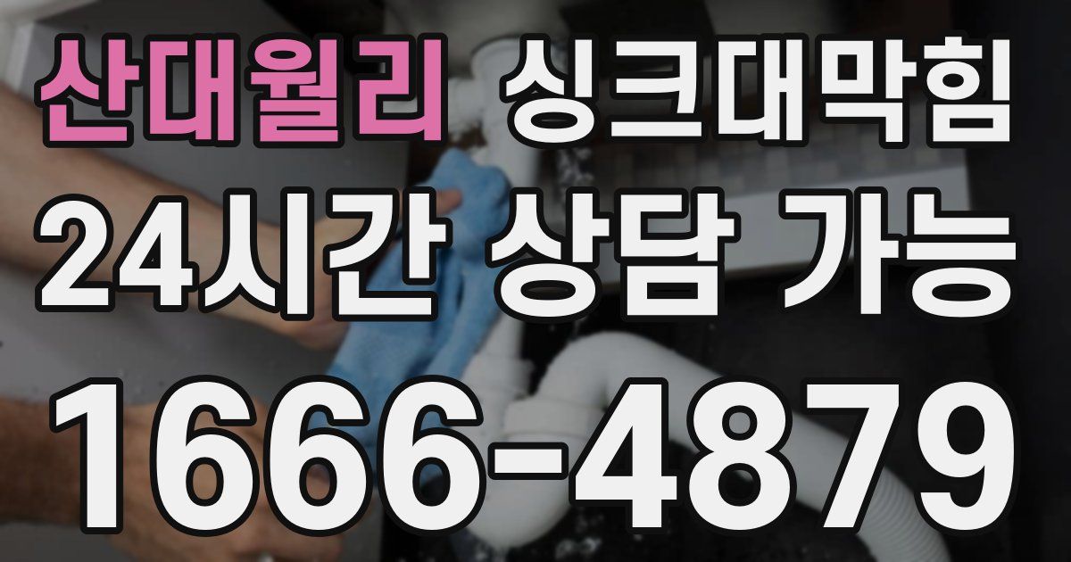 산대월리 싱크대 뚫기