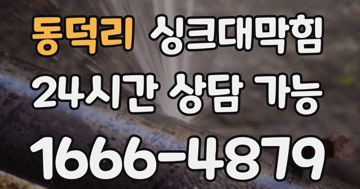 동덕리 싱크대 뚫기