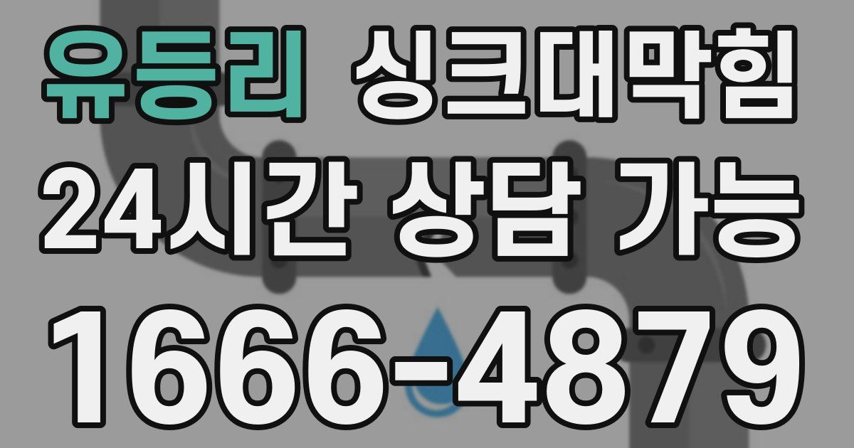 유등리 싱크대 뚫기