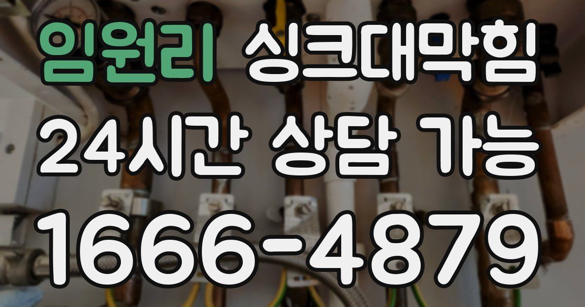 임원리 싱크대 뚫기