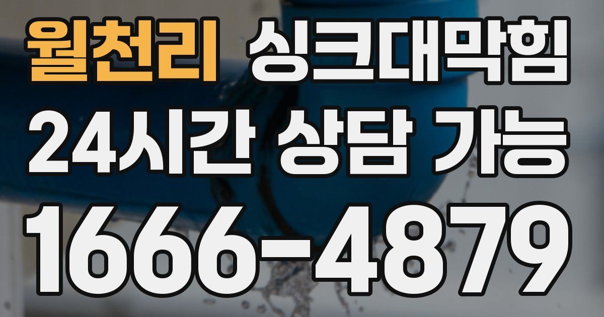 월천리 싱크대 뚫기