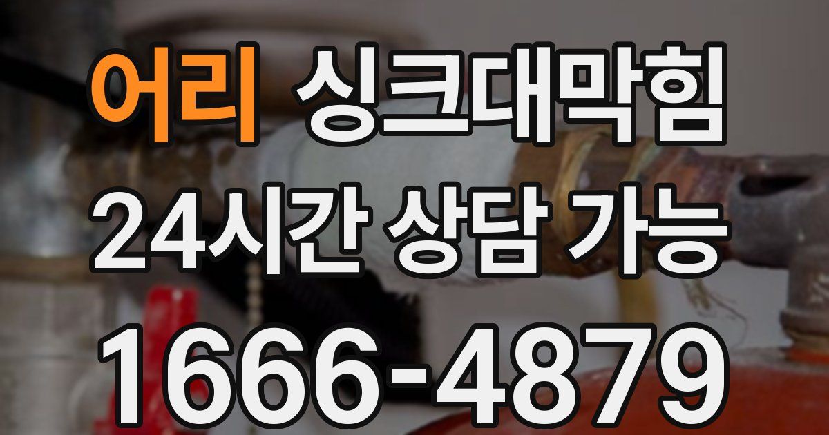 어리 싱크대 뚫기