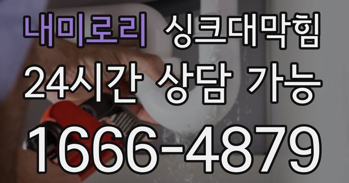 내미로리 싱크대 뚫기