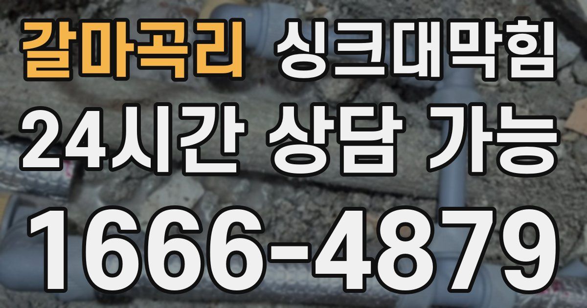 갈마곡리 싱크대 뚫기