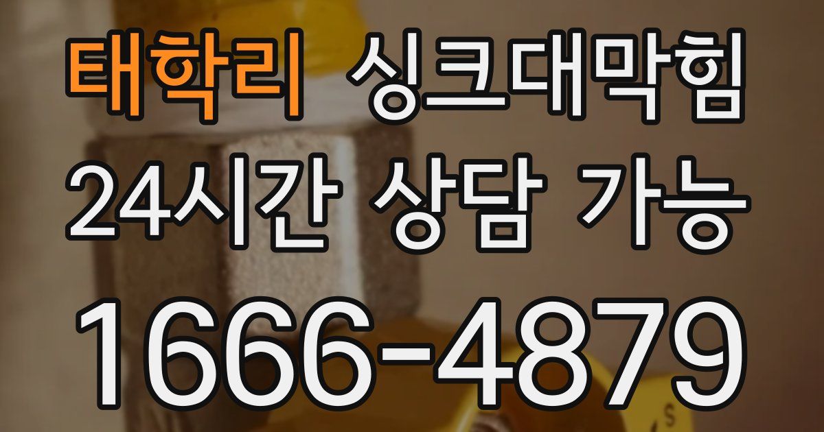 태학리 싱크대 뚫기